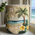 Quilted laundry basket - Tropical island — view 1