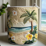 Quilted laundry basket - Tropical island — view 1