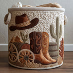 Quilted laundry basket - Wild West style — view 1