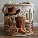 Quilted laundry basket - Wild West style — view 1