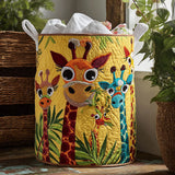 Quilted laundry basket - Funny giraffe — view 1