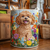 Quilted laundry basket - Cheerful dog — view 1
