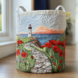 Quilted laundry basket - Lighthouse sea — view 1