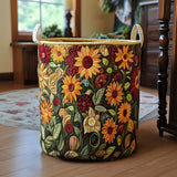Quilted laundry basket - Floral pattern — view 1