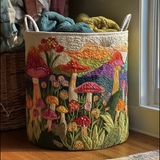 Quilted laundry basket - Floral pattern — view 1