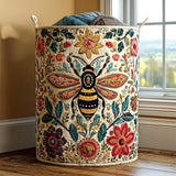 Quilted laundry basket - Floral pattern — view 1