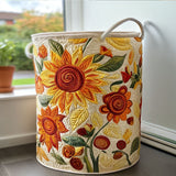 Quilted laundry basket - Floral pattern — view 1