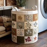 Quilted laundry basket - Flowers classic style — view 1