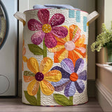 Quilted laundry basket - Flowers patchwork — view 1