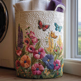 Quilted laundry basket - Floral pattern — view 1