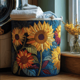 Quilted laundry basket - Floral pattern — view 1