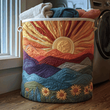 Quilted laundry basket - Floral pattern — view 1