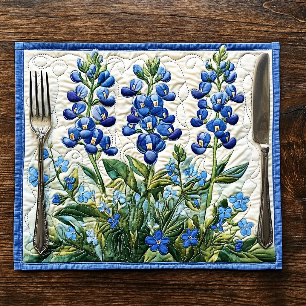Quilted Coaster - Bluebonnet Serenade — view 1