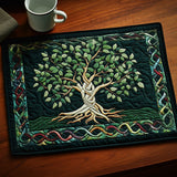Quilted coaster - Celtic tree roots — view 1