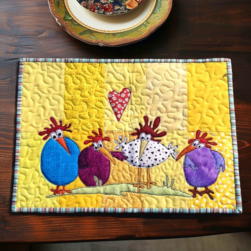 Quilted coaster - Hen — view 1