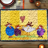 Quilted coaster - Hen — view 4