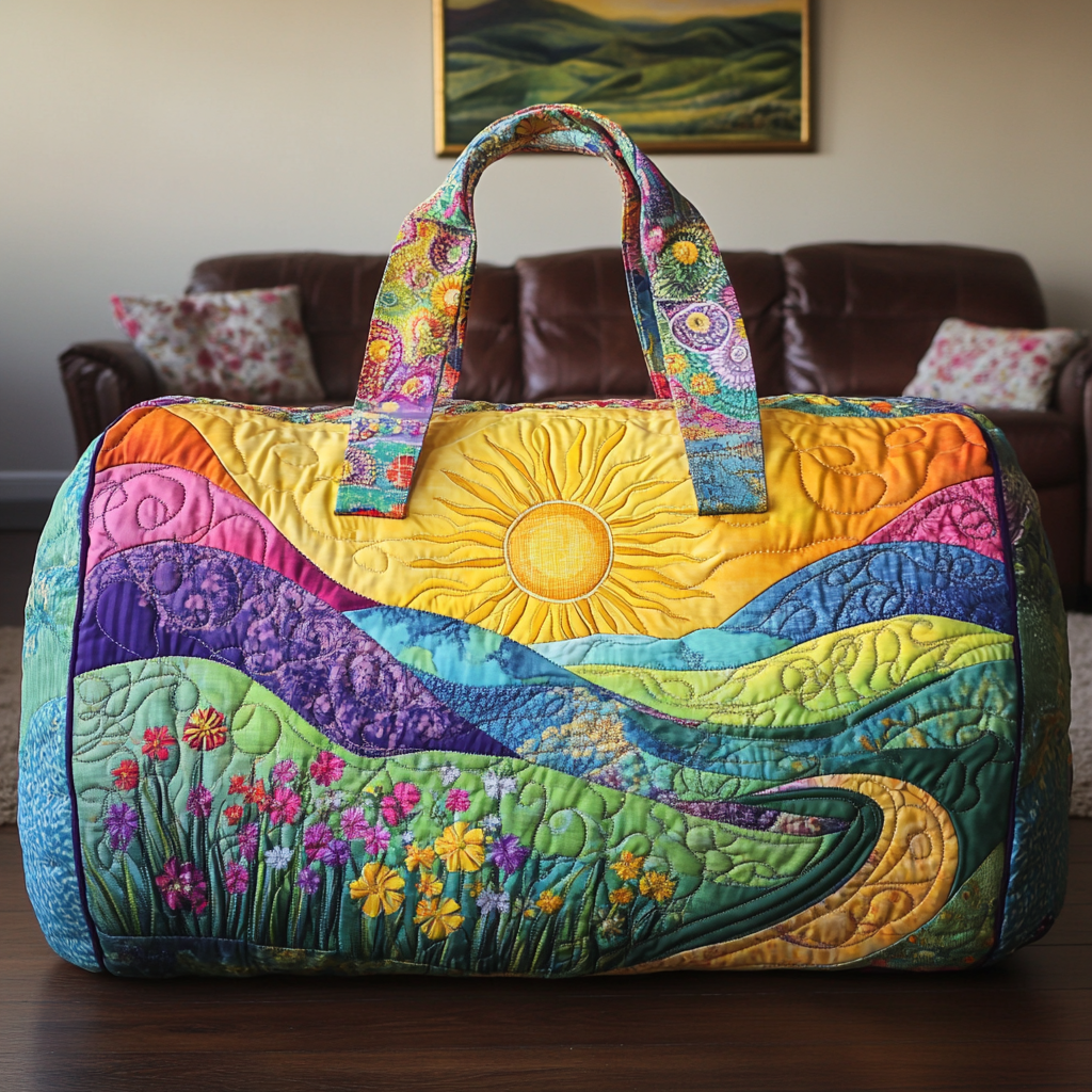 Quilted travel bag - Golden horizon — view 1