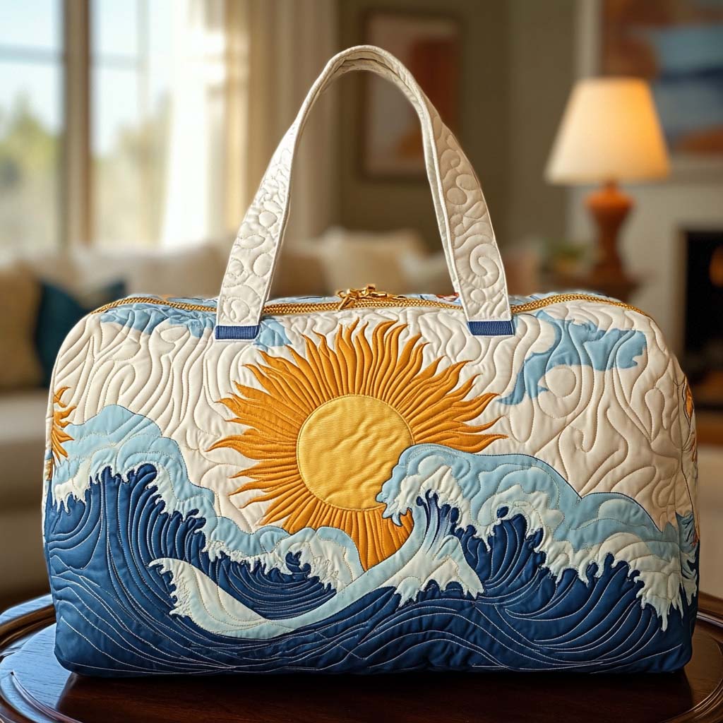 Quilted travel bag - Golden horizon II — view 1