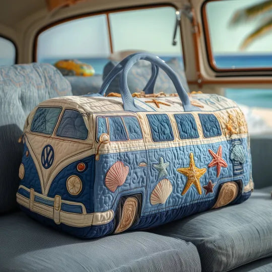Quilted travel bag - Hippie van on the beach — view 1