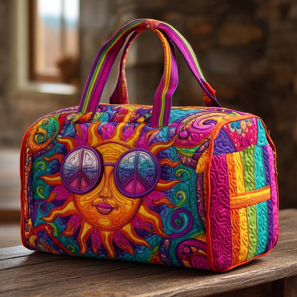 Quilted Travel Bag - Hippie Day — view 1