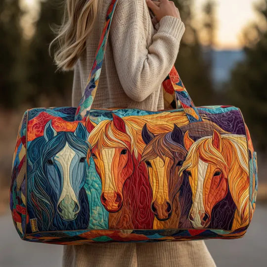 Quilted travel bag - Horse — view 1