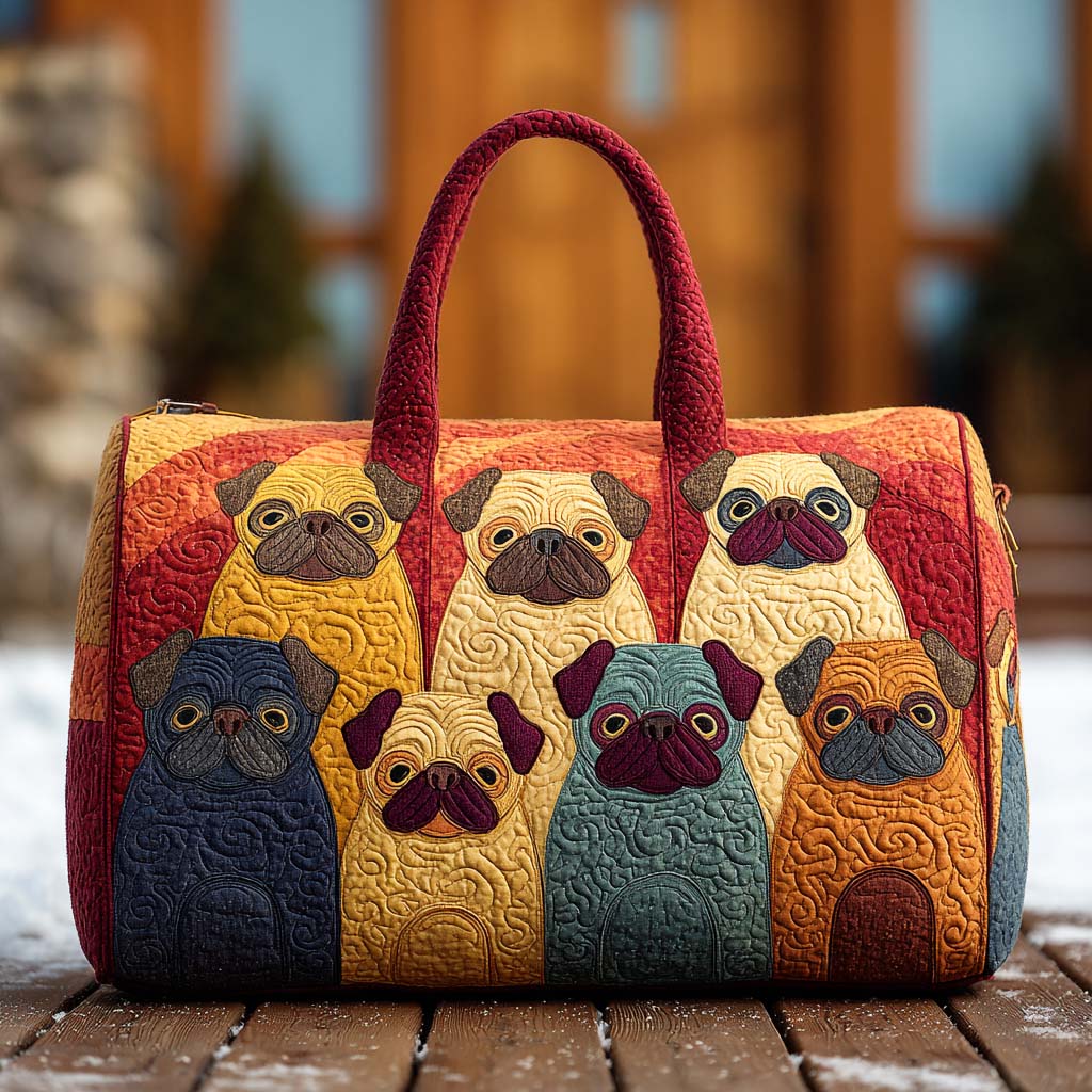 Quilted travel bag - Puffy pug — view 1