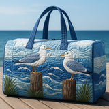 Quilted Travel Bag - Seagulls in the Harbor — view 1