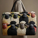 Quilted travel bag - Stylish lambs — view 1