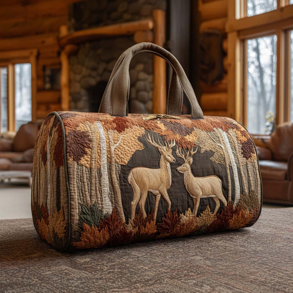 Quilted Travel Bag - Deer in the Woods — view 1