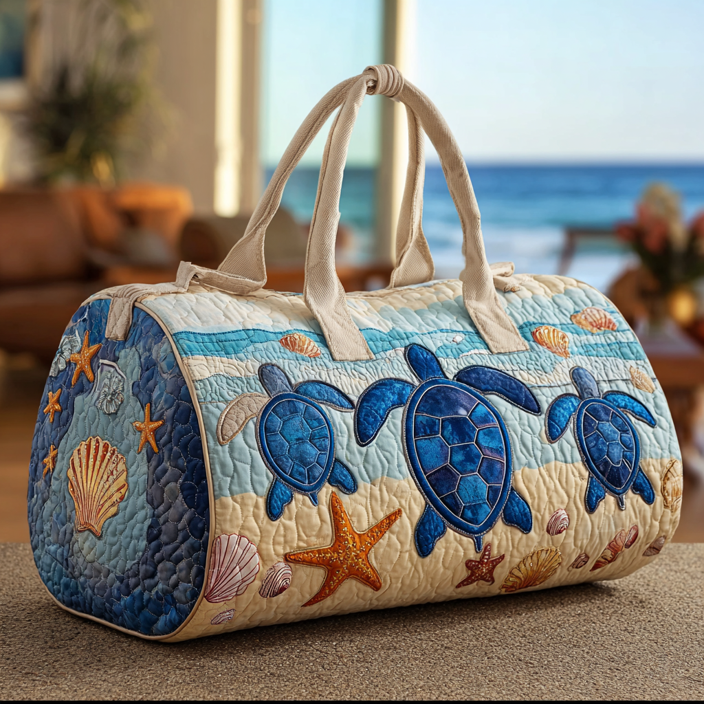 Quilted Travel Bag - Sea Turtle — view 1