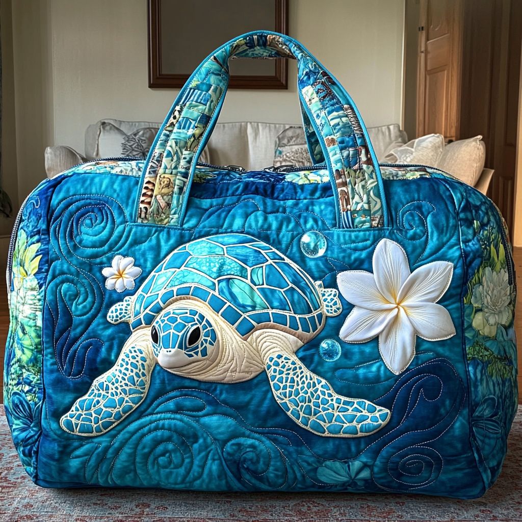 Quilted travel bag - Sea turtle III — view 1