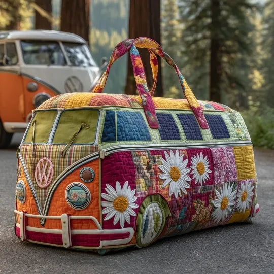 Quilted travel bag - Flower pattern — view 1