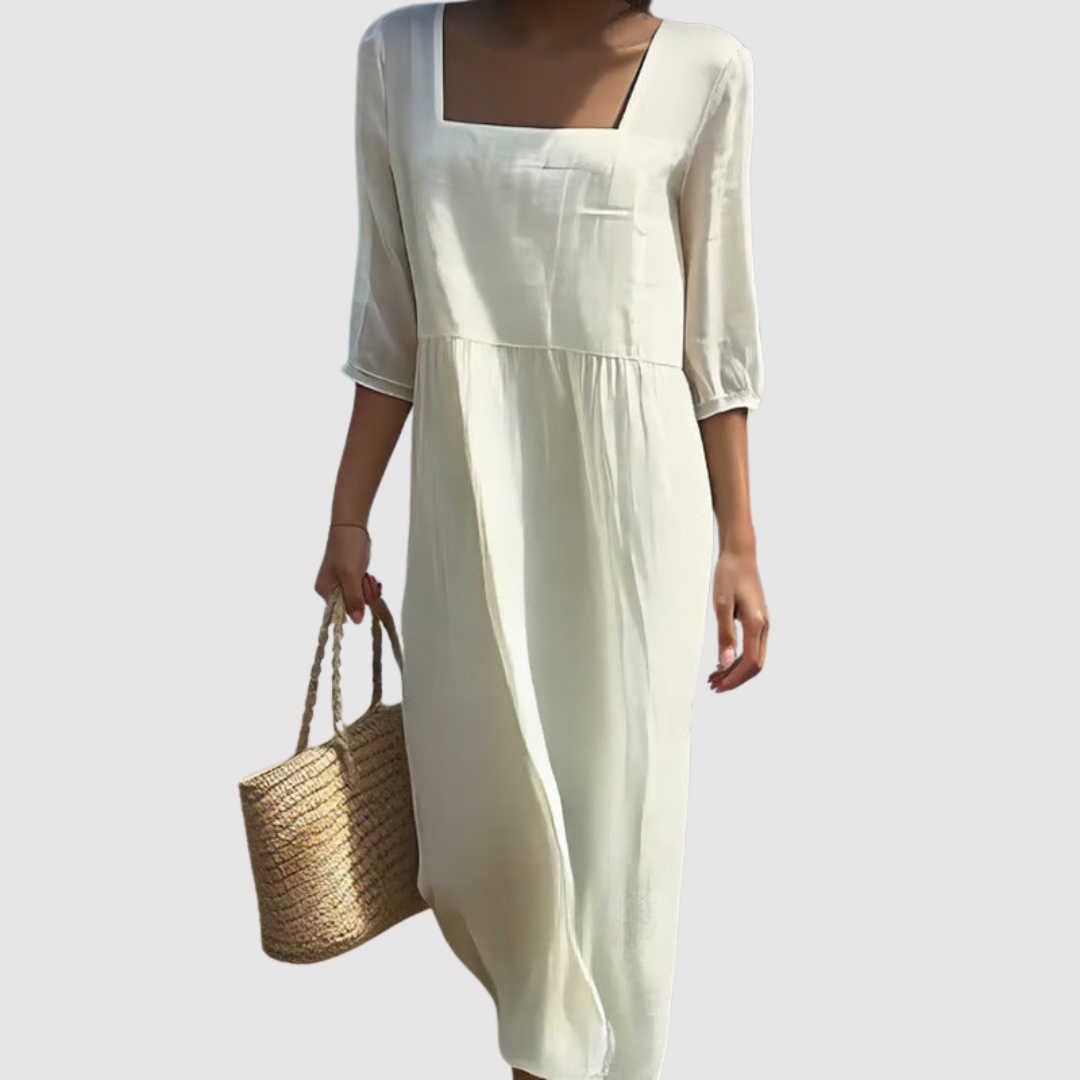 Summer - casual linen dress — view 3
