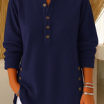 Susan - Henley Button Down Tunic — view 4