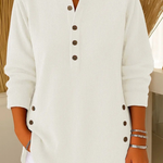 Susan - Henley Button Down Tunic — view 5
