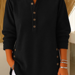 Susan - Henley Button Down Tunic — view 6
