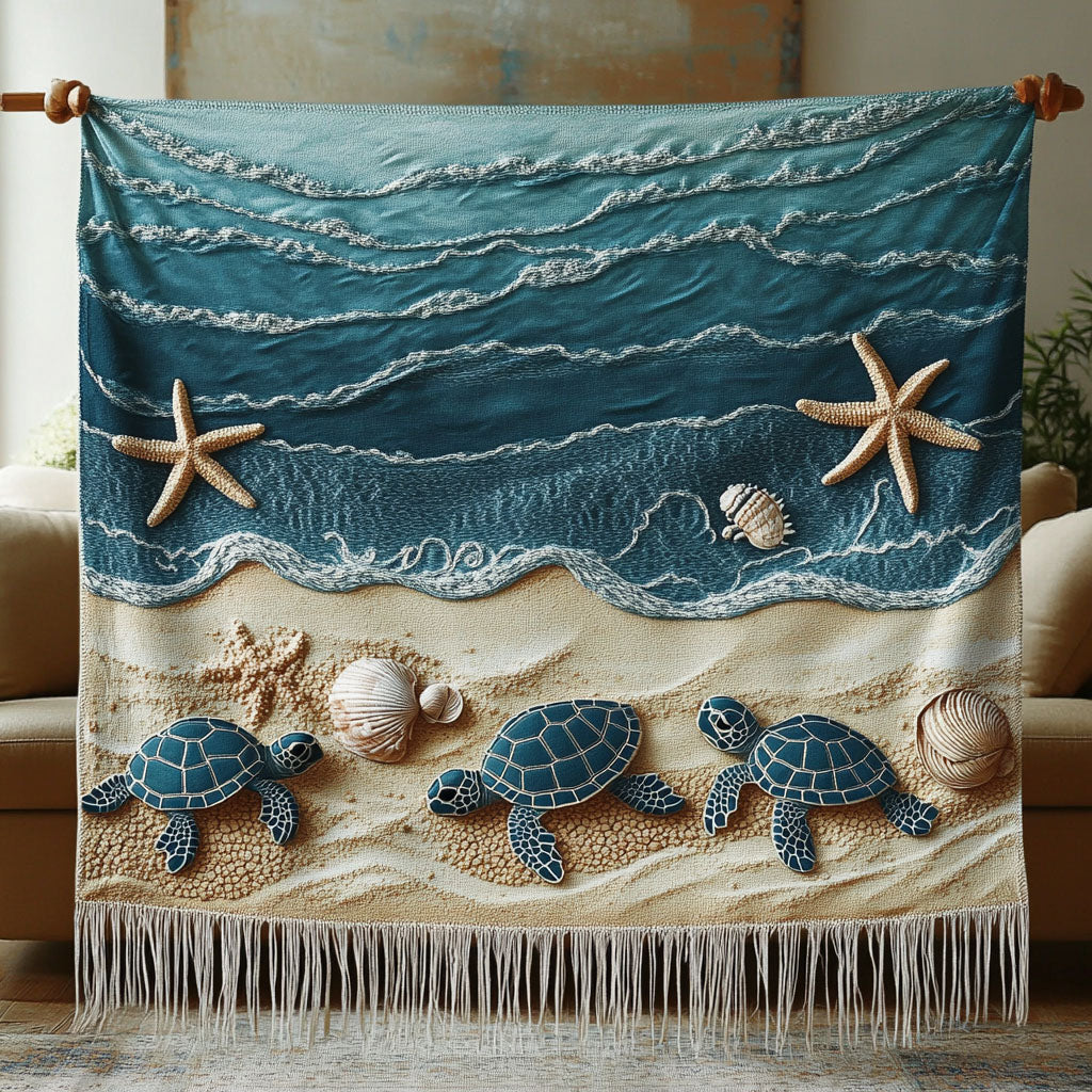 Woven blanket - Beach tranquility — view 1