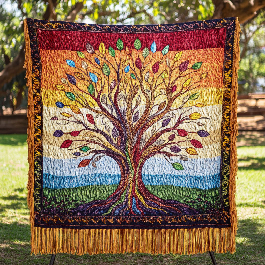 Woven blanket - Sunset Spectrum — view 1