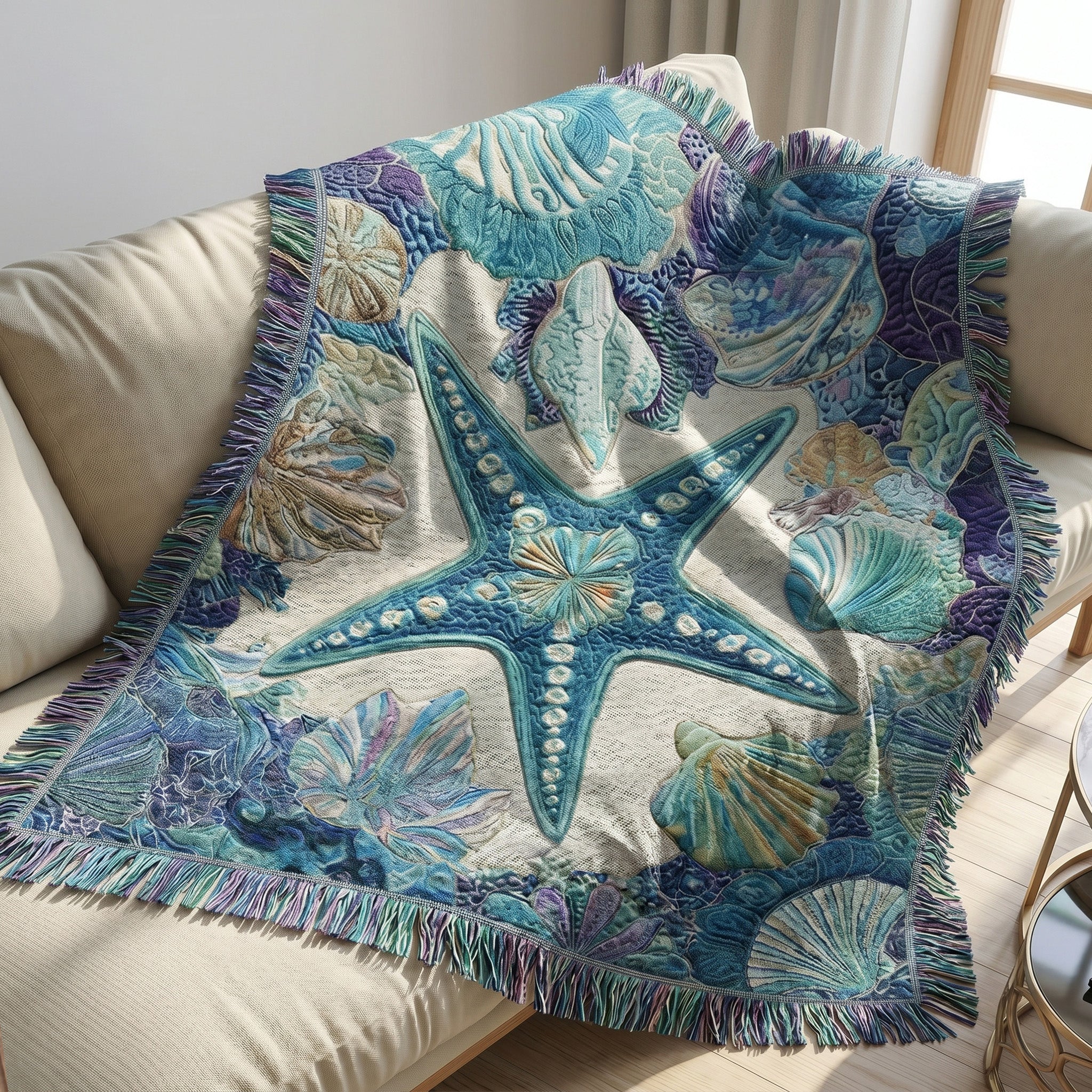 Woven blanket - Shell symphony — view 1