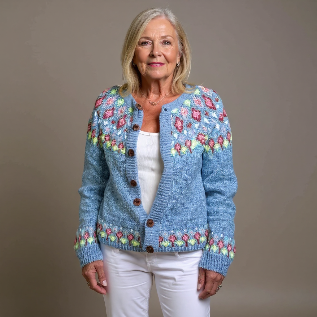 Tabitha - retro Icelandic cardigan — view 1