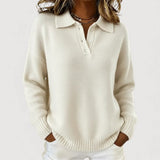 Tara - cosy knitted sweater with a collar — view 3