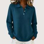 Tara - cosy knitted sweater with a collar — view 4