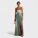 Tara - long satin dress — view 1