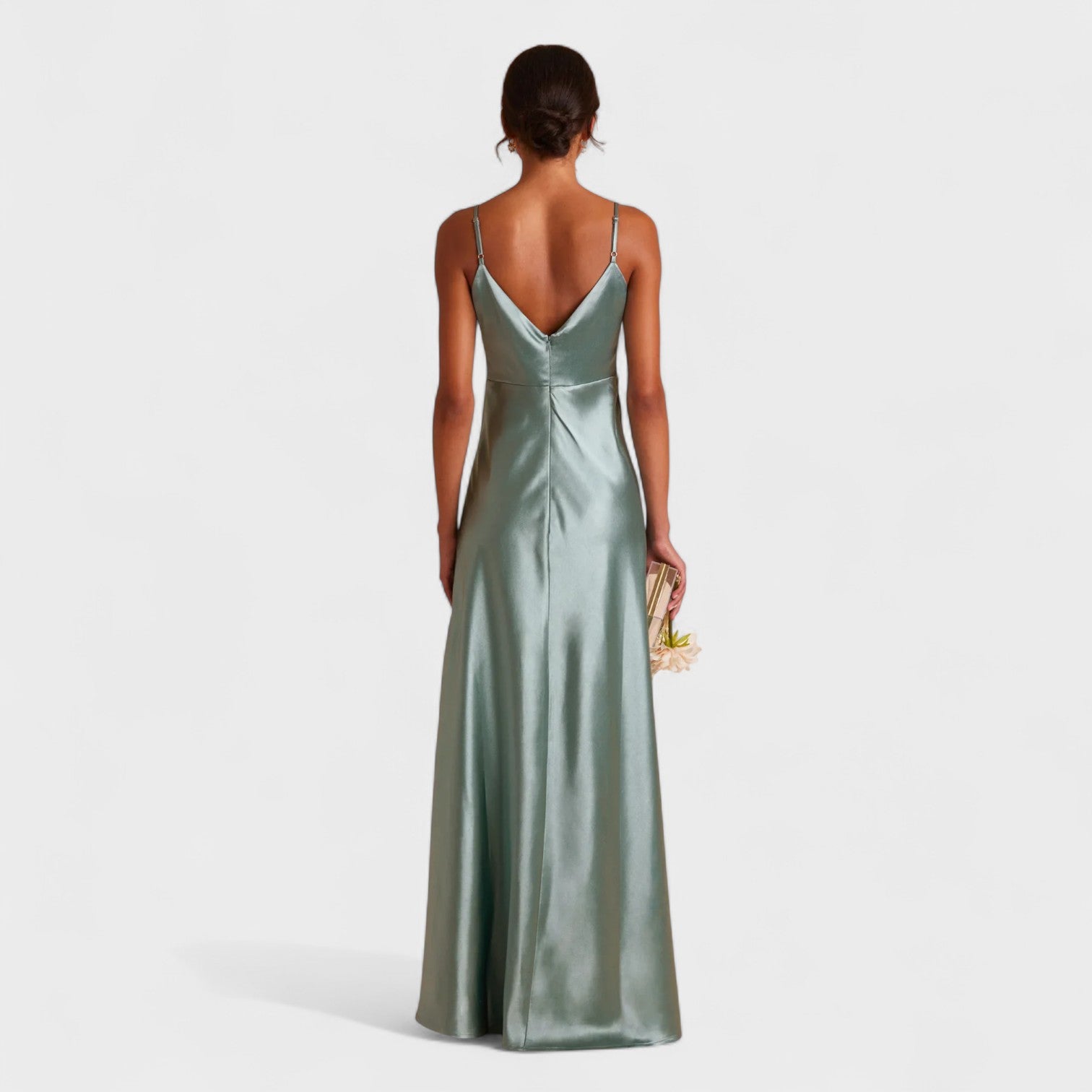 Tara - long satin dress — view 2