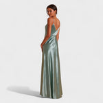 Tara - long satin dress — view 4