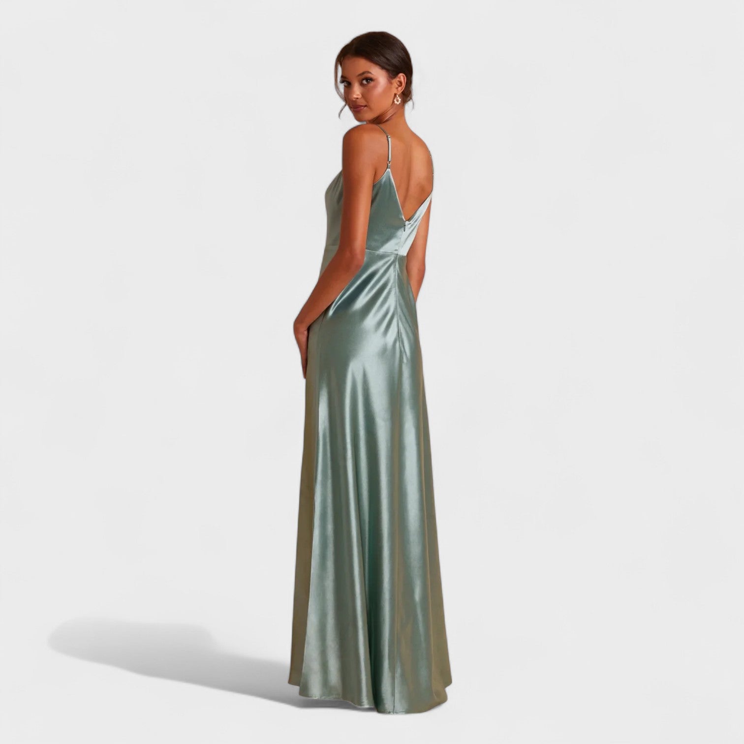 Tara - long satin dress — view 4