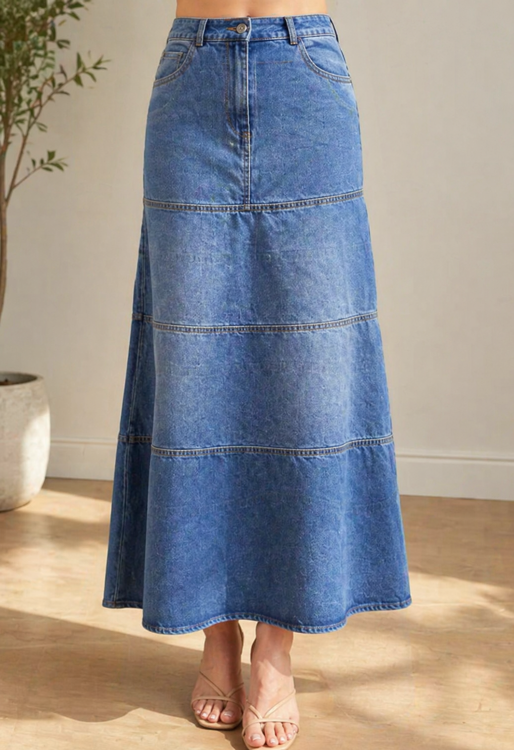 Tracy - midi denim skirt — view 3