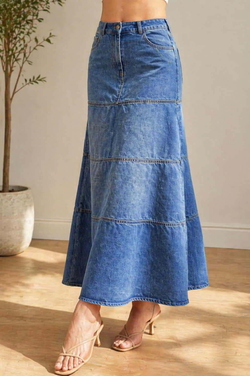Tracy - midi denim skirt — view 4