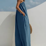 Valentina - denim wide leg jumpsuit — view 4