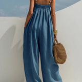 Valentina - denim wide leg jumpsuit — view 5
